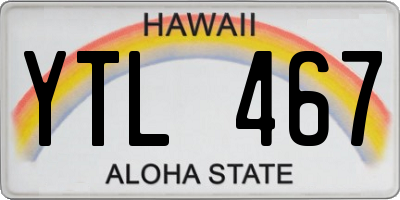 HI license plate YTL467