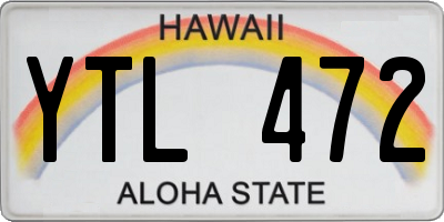 HI license plate YTL472