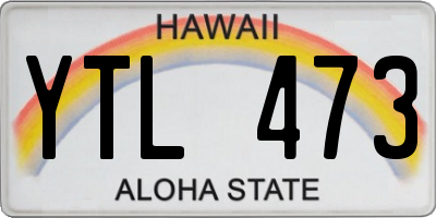 HI license plate YTL473