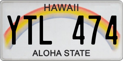 HI license plate YTL474