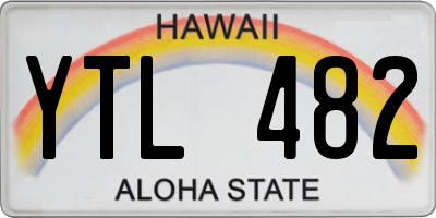HI license plate YTL482