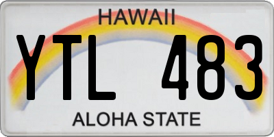 HI license plate YTL483