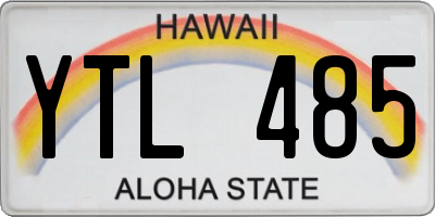 HI license plate YTL485