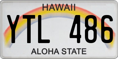 HI license plate YTL486