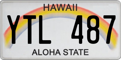HI license plate YTL487
