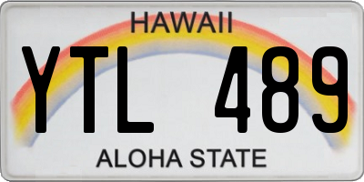 HI license plate YTL489