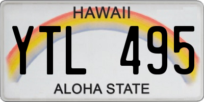 HI license plate YTL495