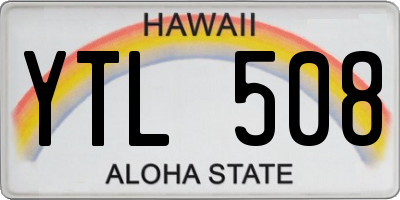 HI license plate YTL508