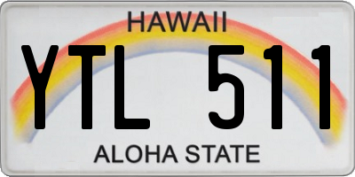 HI license plate YTL511