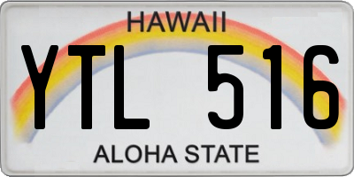 HI license plate YTL516
