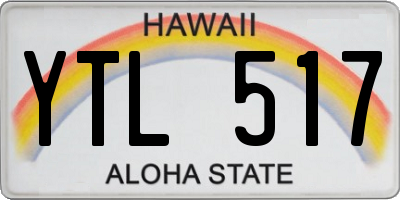 HI license plate YTL517