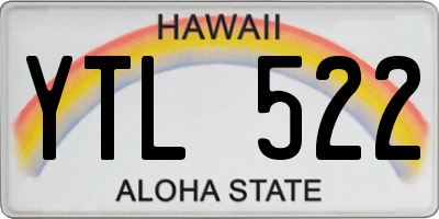 HI license plate YTL522