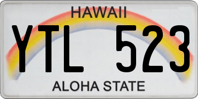 HI license plate YTL523