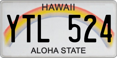 HI license plate YTL524