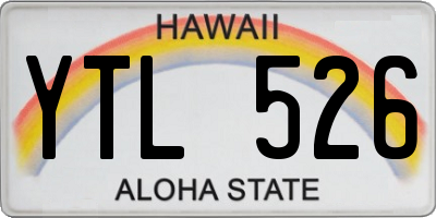 HI license plate YTL526