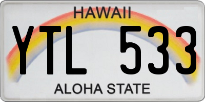 HI license plate YTL533