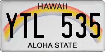 HI license plate YTL535