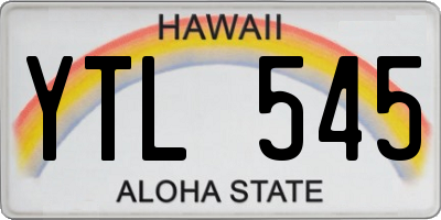 HI license plate YTL545