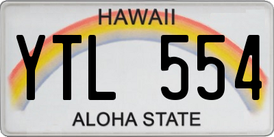HI license plate YTL554
