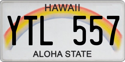 HI license plate YTL557