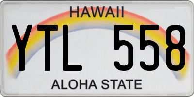 HI license plate YTL558