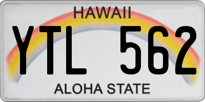 HI license plate YTL562