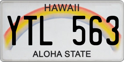 HI license plate YTL563