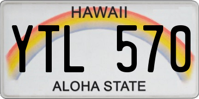 HI license plate YTL570
