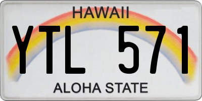 HI license plate YTL571
