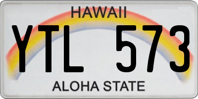 HI license plate YTL573