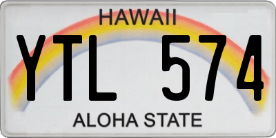 HI license plate YTL574