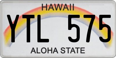 HI license plate YTL575