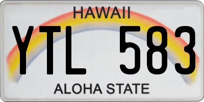 HI license plate YTL583