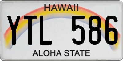 HI license plate YTL586