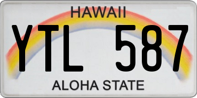 HI license plate YTL587