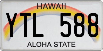 HI license plate YTL588