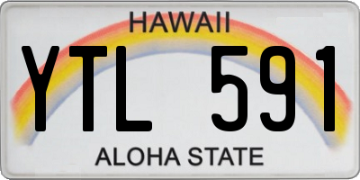 HI license plate YTL591