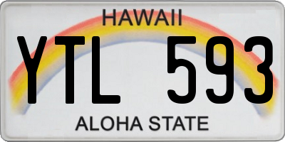 HI license plate YTL593