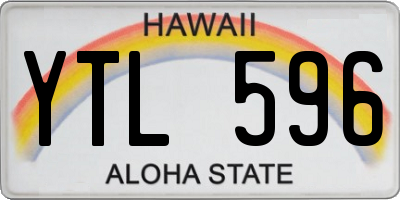 HI license plate YTL596
