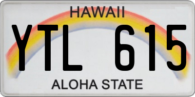HI license plate YTL615