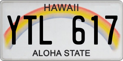 HI license plate YTL617