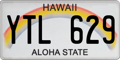 HI license plate YTL629
