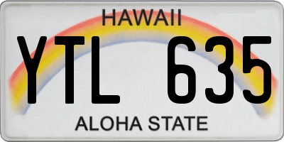 HI license plate YTL635