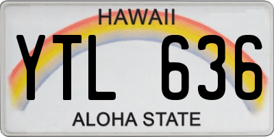 HI license plate YTL636