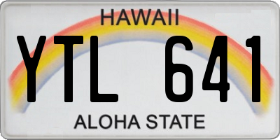 HI license plate YTL641