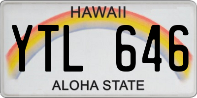 HI license plate YTL646