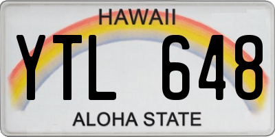 HI license plate YTL648