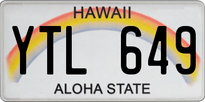 HI license plate YTL649