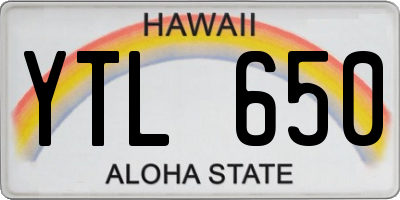HI license plate YTL650