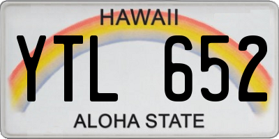 HI license plate YTL652